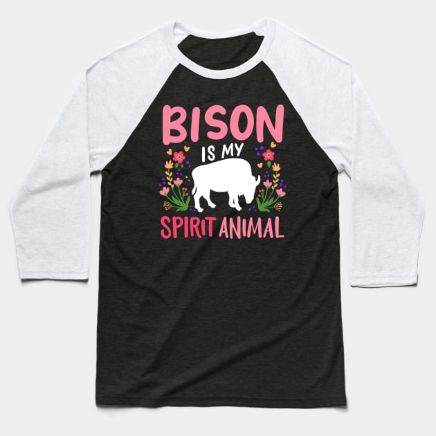 Bison American Bison Baseball T-Shirt by CreativeGiftShop